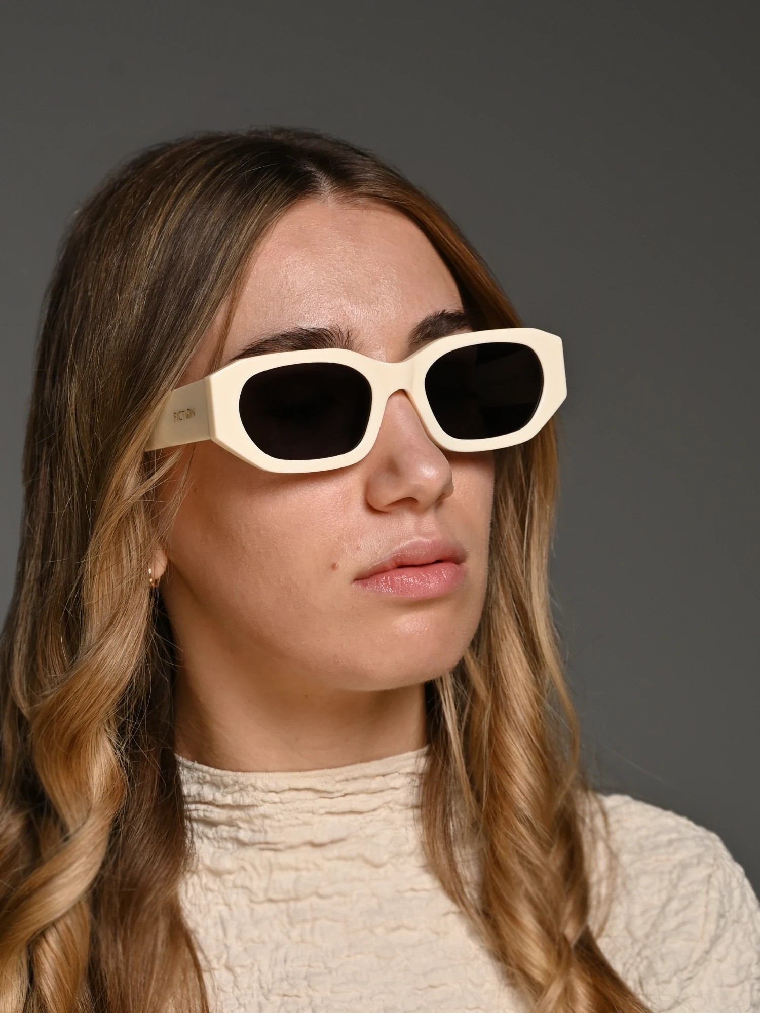 Lyra Cream Acetate Sunglasses | Polarized Cat Eye for Women